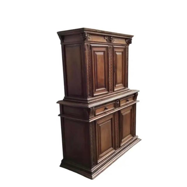 Beautiful, rare Large 17th Century Italian Baroque Cabinet, architectural in form, richly carved, and steeped in history....