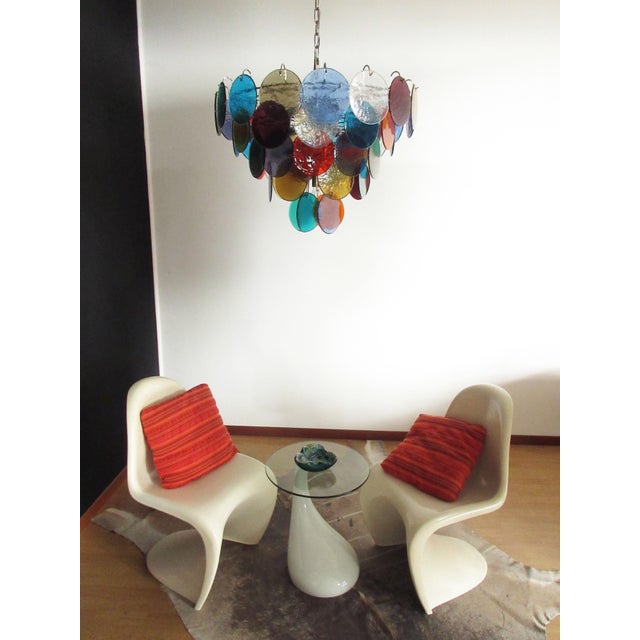 Space Age High Quality Murano Chandelier with 50 Muilticolored Glasses, 1990s For Sale - Image 6 of 18