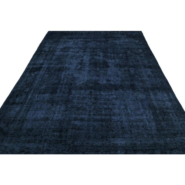 Transitional Vintage Persian Rug With Blue and Black Transitional Patterns by Rug & Kilim For Sale - Image 3 of 7