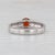 0.44ctw Madeira Citrine Diamond Ring 14k White Gold Size 6.25 Stackable For Sale - Image 4 of 8