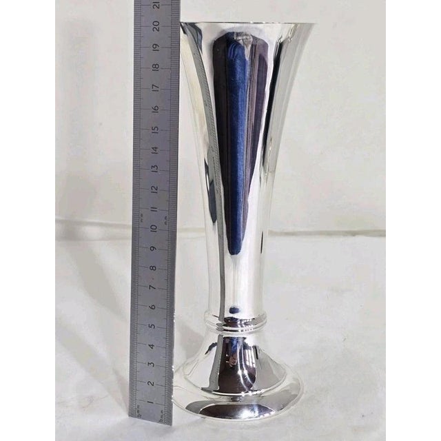 Antique George V Sterling Silver Bud Vase from Charles Edwards, London, 1918 For Sale - Image 14 of 18