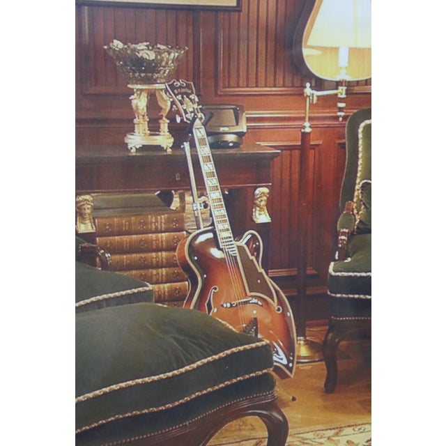 Late 20th Century Photograph Print of Traditional Wood Panel Luxury Library Lounge Bar Room 35" For Sale - Image 9 of 10