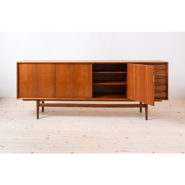Mid-Century Modern Teak Sideboard by Sven Andersen, 1950s For Sale - Image 3 of 12