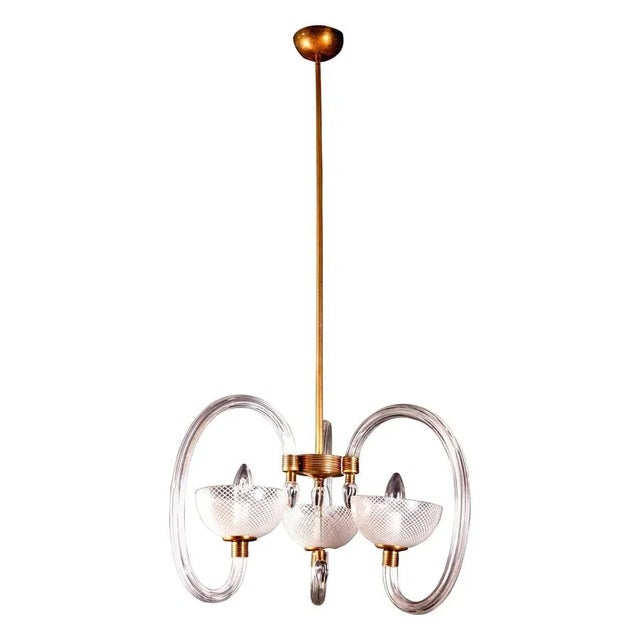 Reticello Murano Glass Chandelier by Ercole Barovier, 1940s For Sale - Image 18 of 18