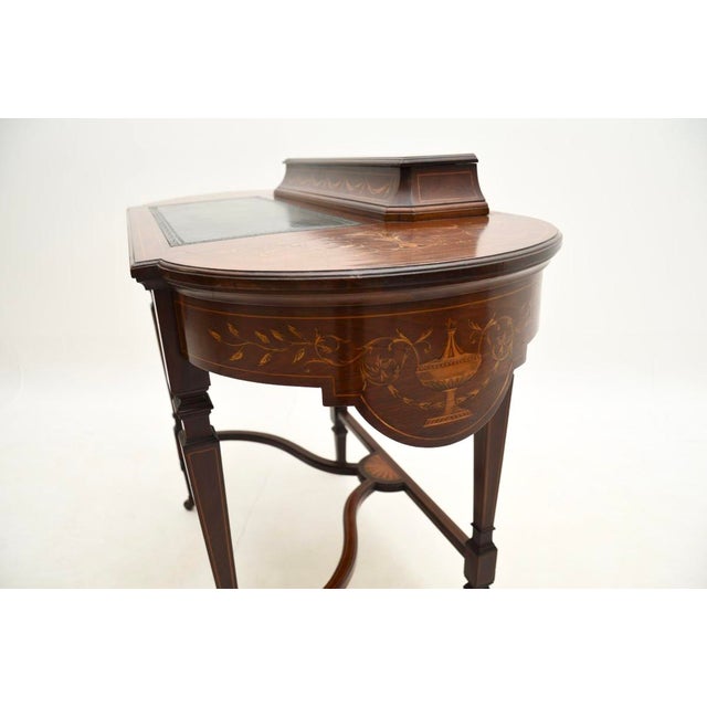 Antique Victorian Inlaid Writing Desk, 1880s For Sale - Image 11 of 13