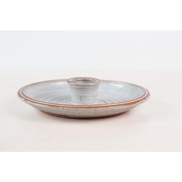 1970s 1970s Studio Pottery Serving Platter With Center Bowl For Sale - Image 5 of 13