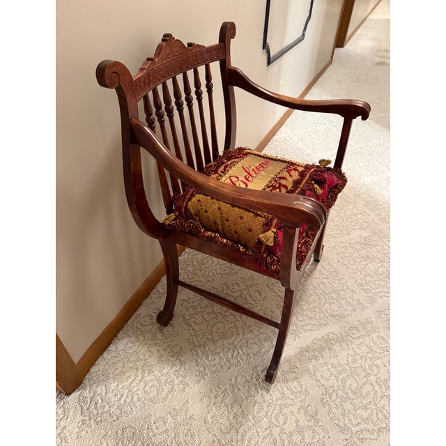19th Century Regency Klismos-Style Mahogany Armchair For Sale - Image 10 of 10