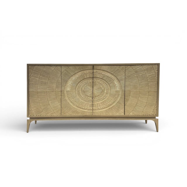 John-Richard John Richard Organic Modern Cosmos Gray Oak Sideboard Credenza For Sale - Image 4 of 15