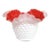 Kanawha Hobnail Style White Milk Glass Red Overlay Crimped Bowl Vase For Sale