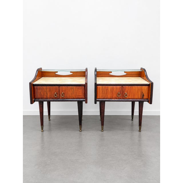 Mid-Century Italian Bedside Tables, 1950, Set of 2 For Sale - Image 6 of 13
