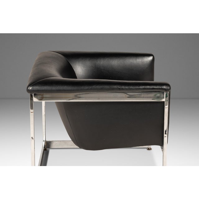 Metal Rare Set of Two ( 2 ) Mid-Century Modern "Cube" Chairs by Milo Baughman for Thayer Coggin, Usa, C. 1960's For Sale - Image 7 of 18