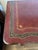 Late 20th Century Theodore Alexander Red Leather-Wrapped Serpentine Three-Drawer Chest With Gilt Decoration For Sale - Image 5 of 16