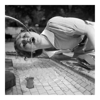 Woman Drinking From Well at Bad Cannstatt, Stuttgart Germany, 1935 For Sale
