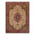 Refined Ivory Background Color With Rosette Claret Border Overall-Medallion Patterns Antique Persian Tabriz Rug For Sale