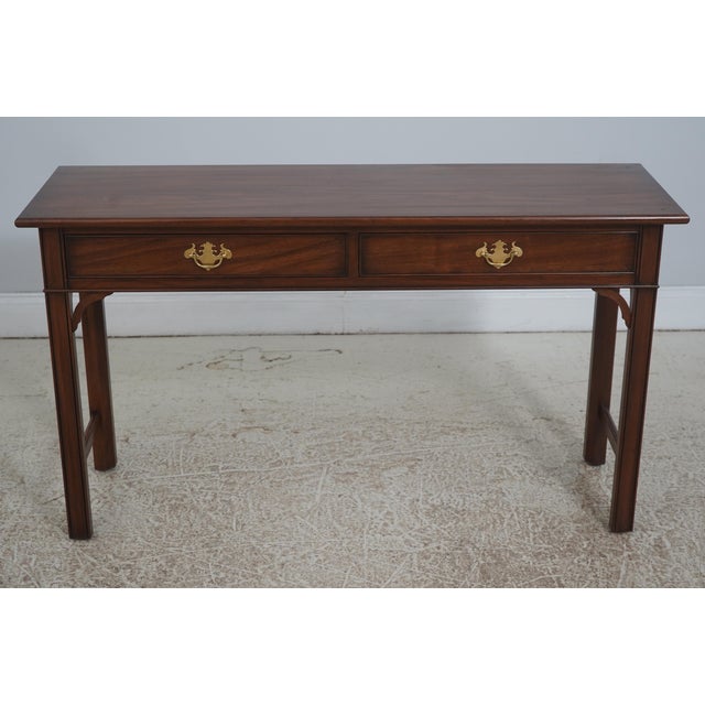 Age: C.1989 Details: Walnut Dovetailed Drawer Construction High Quality Construction 18 C. Design Chippendale Style...