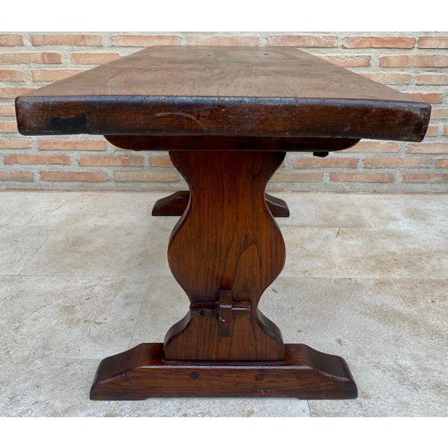 Spanish Colonial Narrow Walnut Console Table, 1920s For Sale - Image 18 of 18