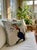 Textile Vintage British Colonial Style Linen Toucan Accent Pillow For Sale - Image 7 of 12