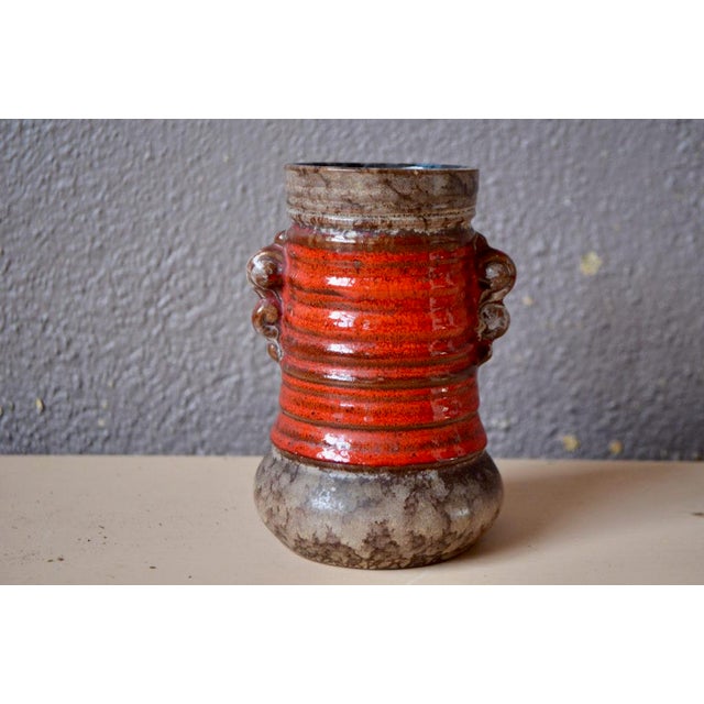1960s Fat Lava Vase from Strehla, 1960s For Sale - Image 5 of 8