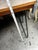 Vintage Petite Wooden Desk With Iron Legs For Sale - Image 9 of 11