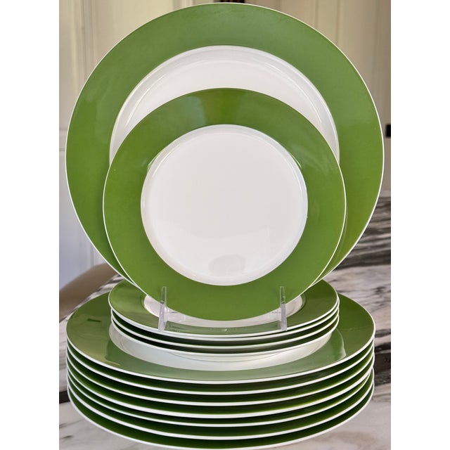 Vera Neumann Papillon Dreams Stripe Up the Bands Plates - 13 Pieces For Sale - Image 14 of 14