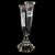 Glass Vintage Nachtmann Crystal Double Arm Candlestick Holder Clear Glass Candleabra For Sale - Image 7 of 11