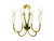 Gold Ivory Metal and Brass Four-Light Wall Lamps, 1950s, Set of 4 For Sale - Image 8 of 18