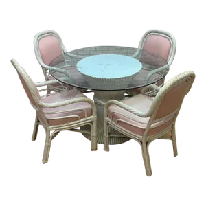 Mid Century Modern McGuire Cane Indoor/Outdoor - 6 Piece Dining Set