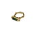 Mid 20th Century 18k Yellow Gold Green Tourmaline & Diamond Ring Size 8.25 For Sale - Image 4 of 8