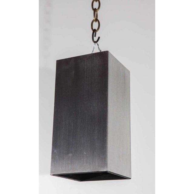 Metal 1960s Lightolier Aluminum Cube Flush Mount For Sale - Image 7 of 7