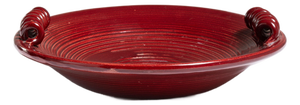 1950s Belgium Rose Ceramic Serving Bowl