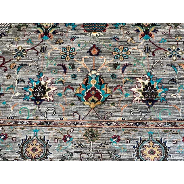 Brown Hand-Knotted Afghan Sultanabad Chobi Wool Area Rug - 8'10" X 12'0" For Sale - Image 8 of 15