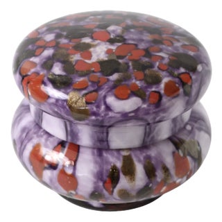 Purple Honeycomb Spatter Glass Box from Franz Welz, 1920s For Sale