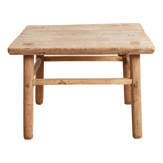 Rustic Square Coffee Table in Wood For Sale