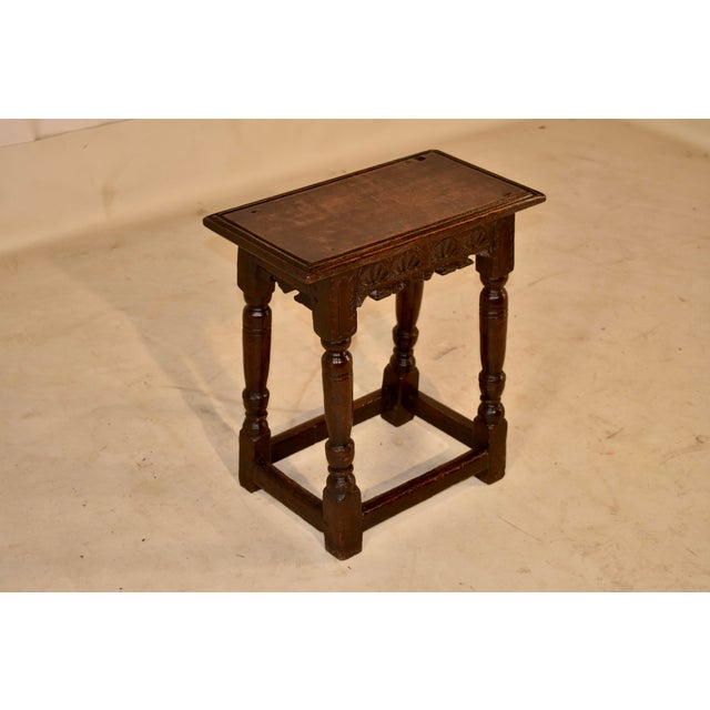 17th Century Oak Joint Stool From England For Sale - Image 4 of 15