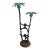 MCM Cast Iron Andrea by Sadek Monkeys and Palm Trees Candlestick Holder For Sale