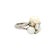 Akoya Pearl Diamond Platinum Cluster Ring, Size 5 For Sale - Image 4 of 6