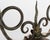 Antique French Polychrome Wrought Iron 2-Arm Table Lamp, 1920s For Sale - Image 4 of 7