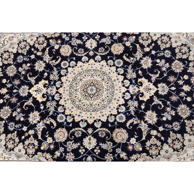 Wood Middle Eastern Rug in Cork Wool and Natural Silk For Sale - Image 7 of 11