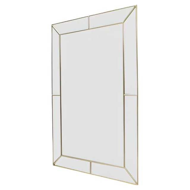 Vintage Glass Mirror, 1970s For Sale