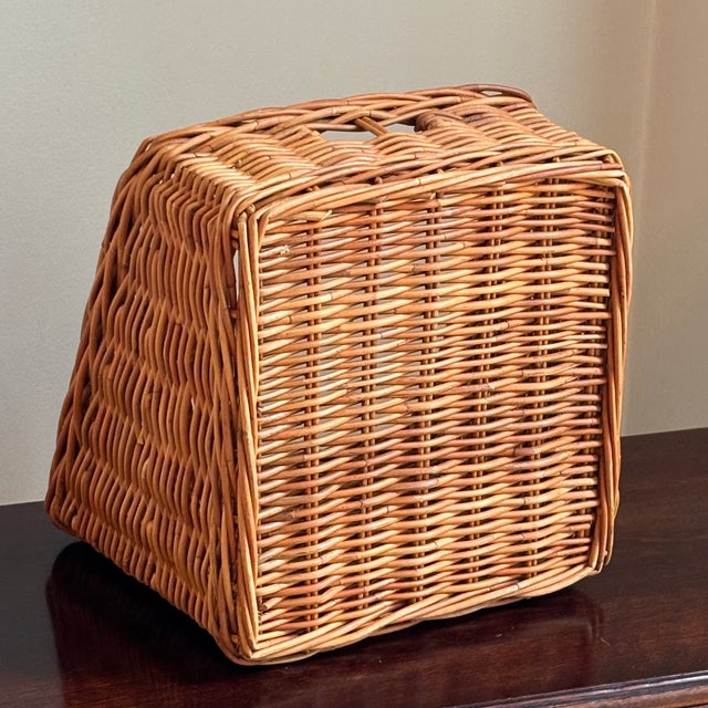 Vintage French-Style Tapered Storage Basket For Sale - Image 9 of 10