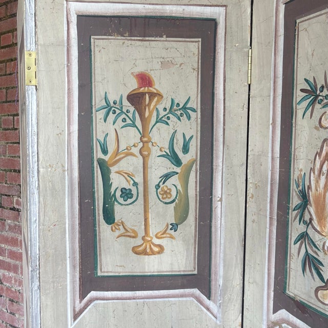 Mid 20th Century Continental Trompe L’Oeil Louis XVI Screen / Room Divider For Sale In Mobile - Image 6 of 12