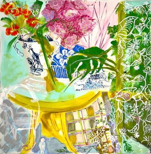 Large Colorful Painting "Garden Room" by Shann Spishak