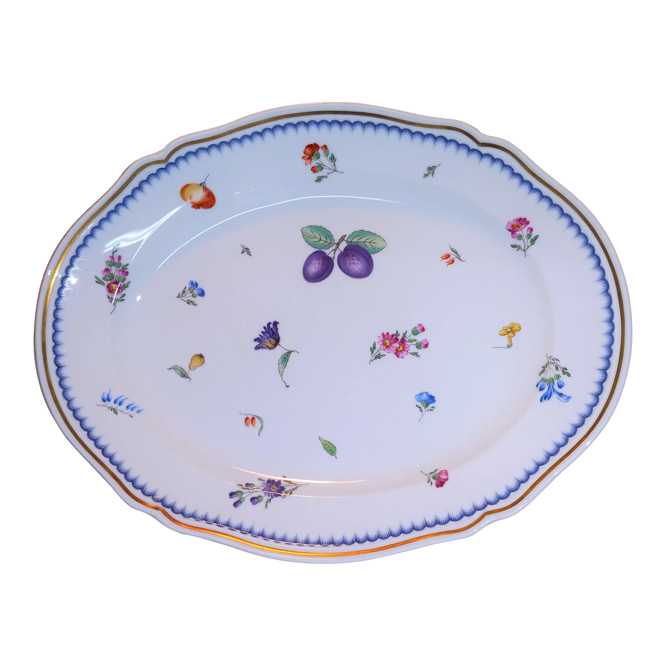 sa571 Richard Ginori アンティコエデン　フルーツ柄　皿 Vintage Richard Ginori Large Italian Fruit / Antico Doccia Large
