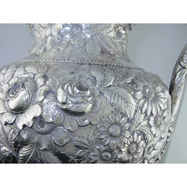 Rare Sterling Silver S Kirk & Son Water Pitcher Repousse no.26F ~No Mono ~41ozt For Sale - Image 9 of 18
