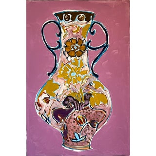 Abstract Vase Painting Variation on a Vase Number 6 by Shann Spishak For Sale