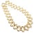 Contemporary 1990s Van Cleef & Arpels Large 24 Motifs Alhambra Yellow Gold Choker Necklace For Sale - Image 3 of 8