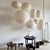 Japanese-Style Teardrop-Shaped Pendant Light in Rattan and Natural Linen, 1980s For Sale - Image 11 of 18