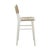 Worlds Away Matthew Izzo Home Carson Matte White Lacquer Bar Stool With Woven Back and Rush Seat For Sale - Image 4 of 7
