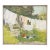 Mid-Century Impressionist Summer Garden Oil Canvas Painting For Sale