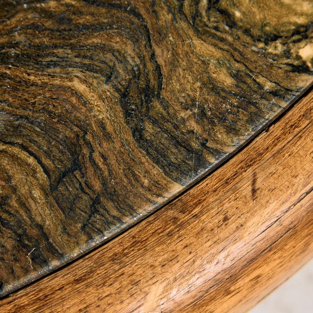 Brown Vintage Oak Coffee Table, 1980s For Sale - Image 8 of 15